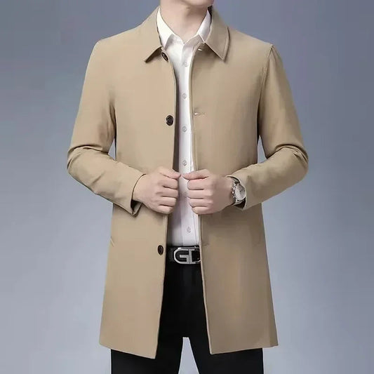 Manteau Homme Classique Élégant Long - Foivo
