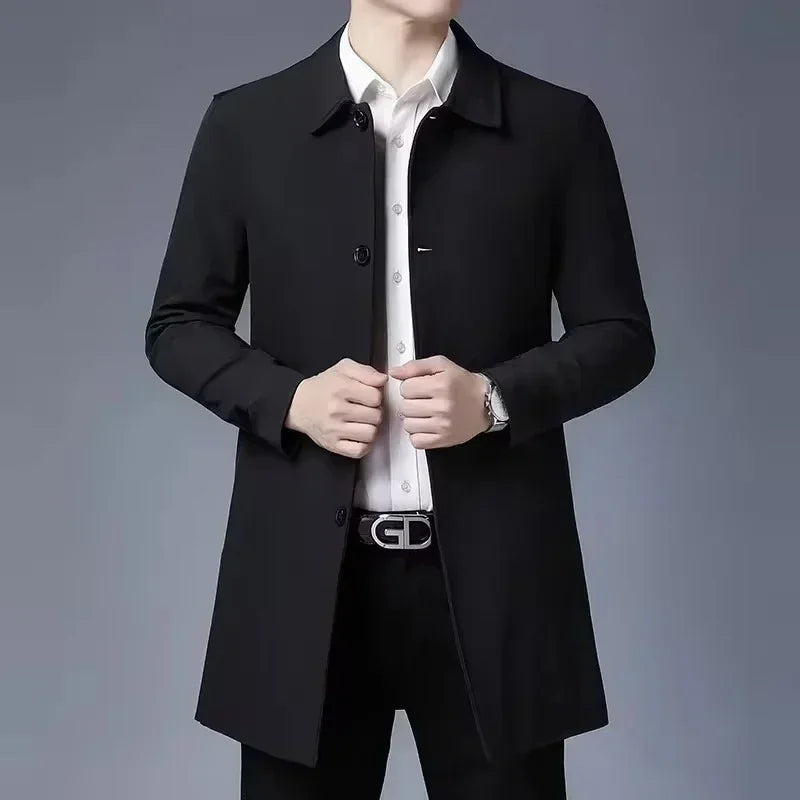 Manteau Homme Classique Élégant Long