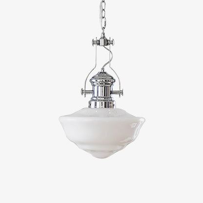 Lampe Pendante Élégante en Verre et Acier, Style Industriel