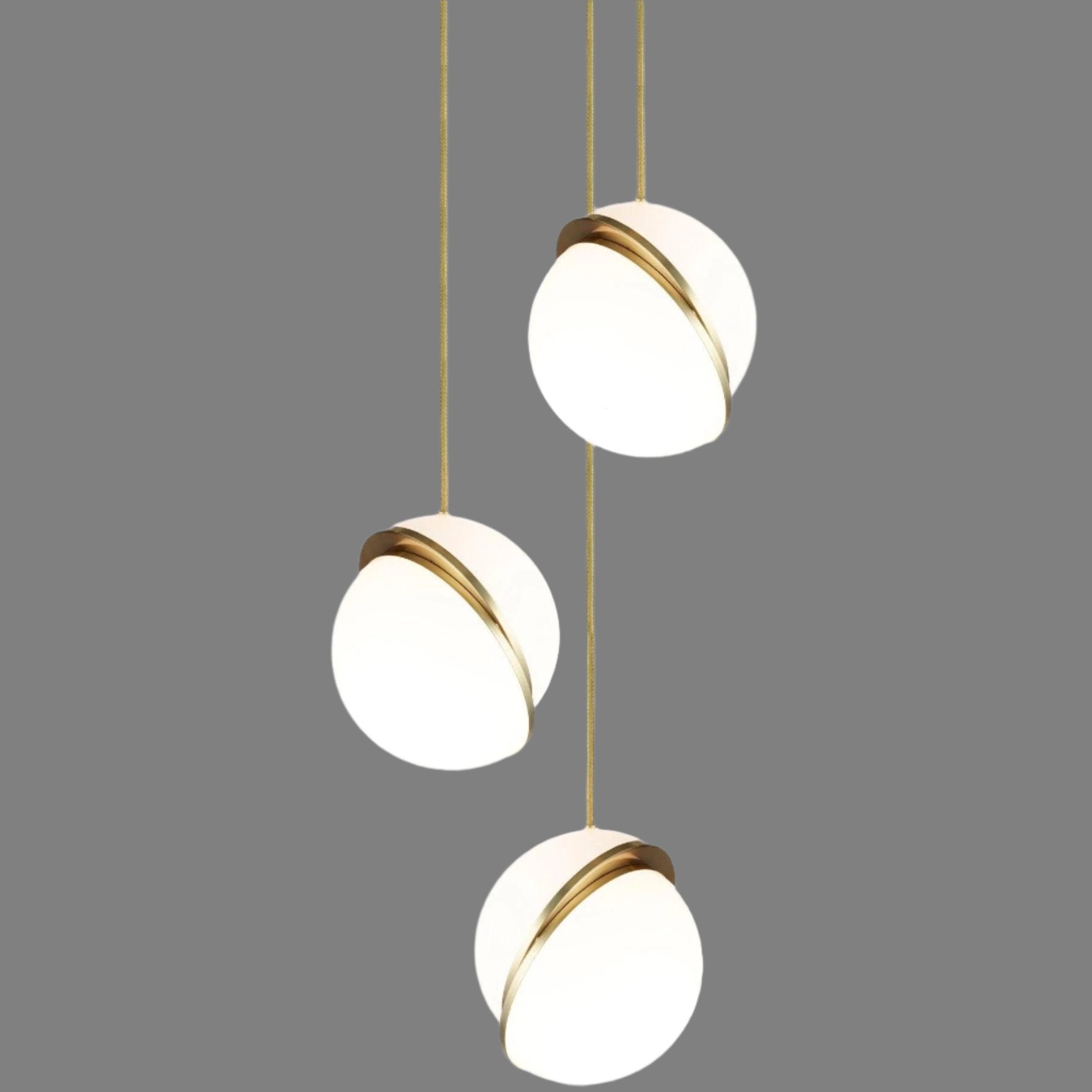 Luminaire Croissant en Verre et Métal - Éclairage LED Chic et Design - Foivo