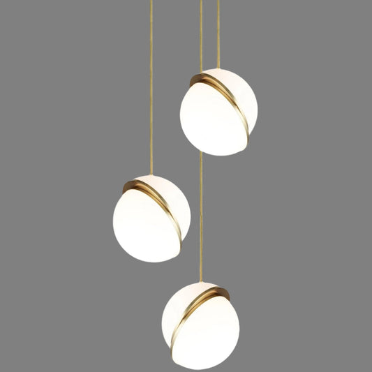 Luminaire Croissant en Verre et Métal - Éclairage LED Chic et Design - Foivo