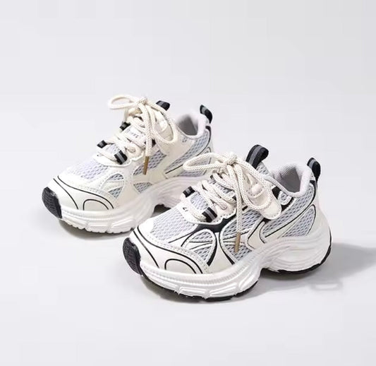 Chaussures de Sport Enfants Légères Noir Blanc - BlxckFR