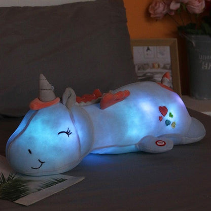 Peluche Licorne Enfant avec LED Lumineuse Douce
