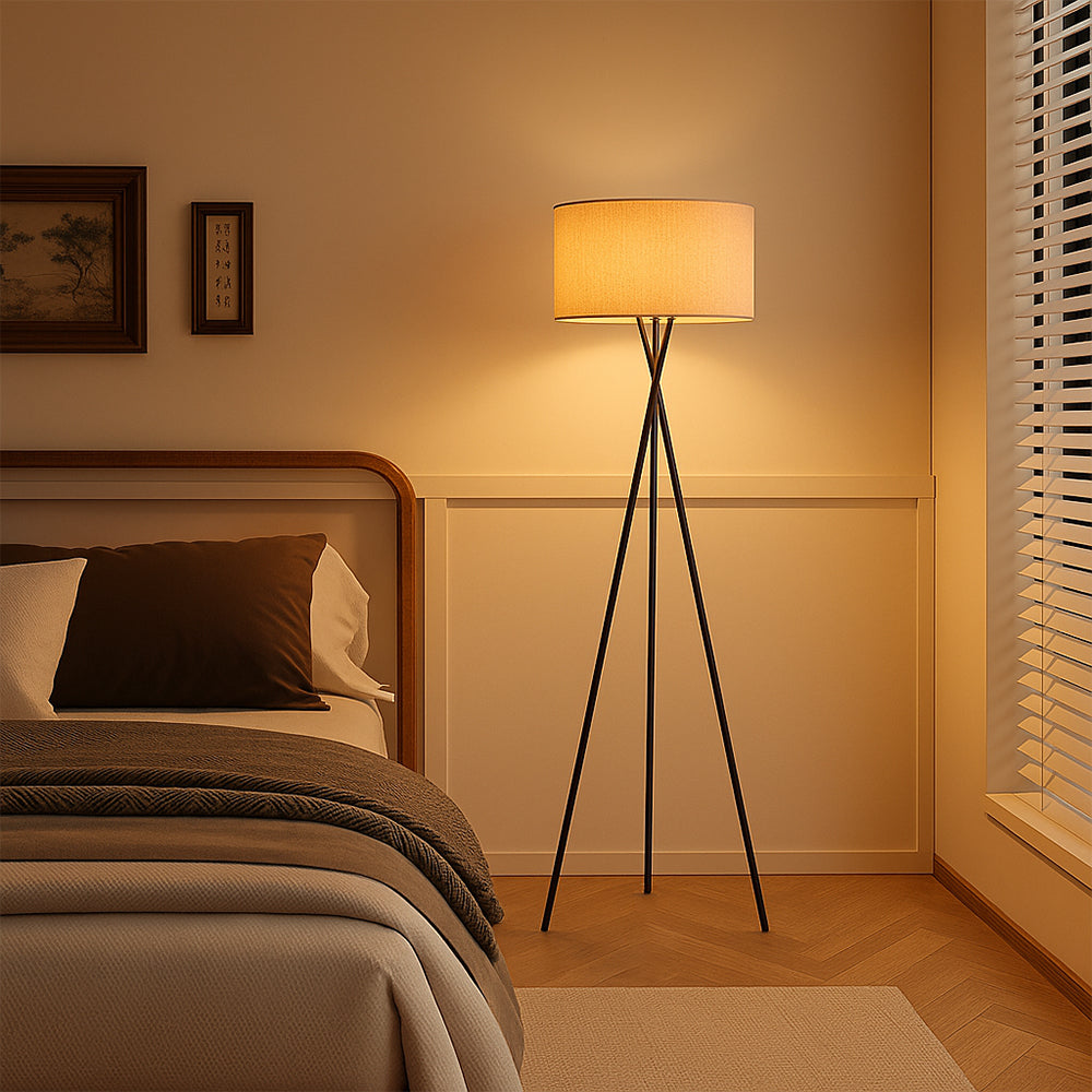 Lampe de Sol en Soie | Élégant et Ambiant - Foivo