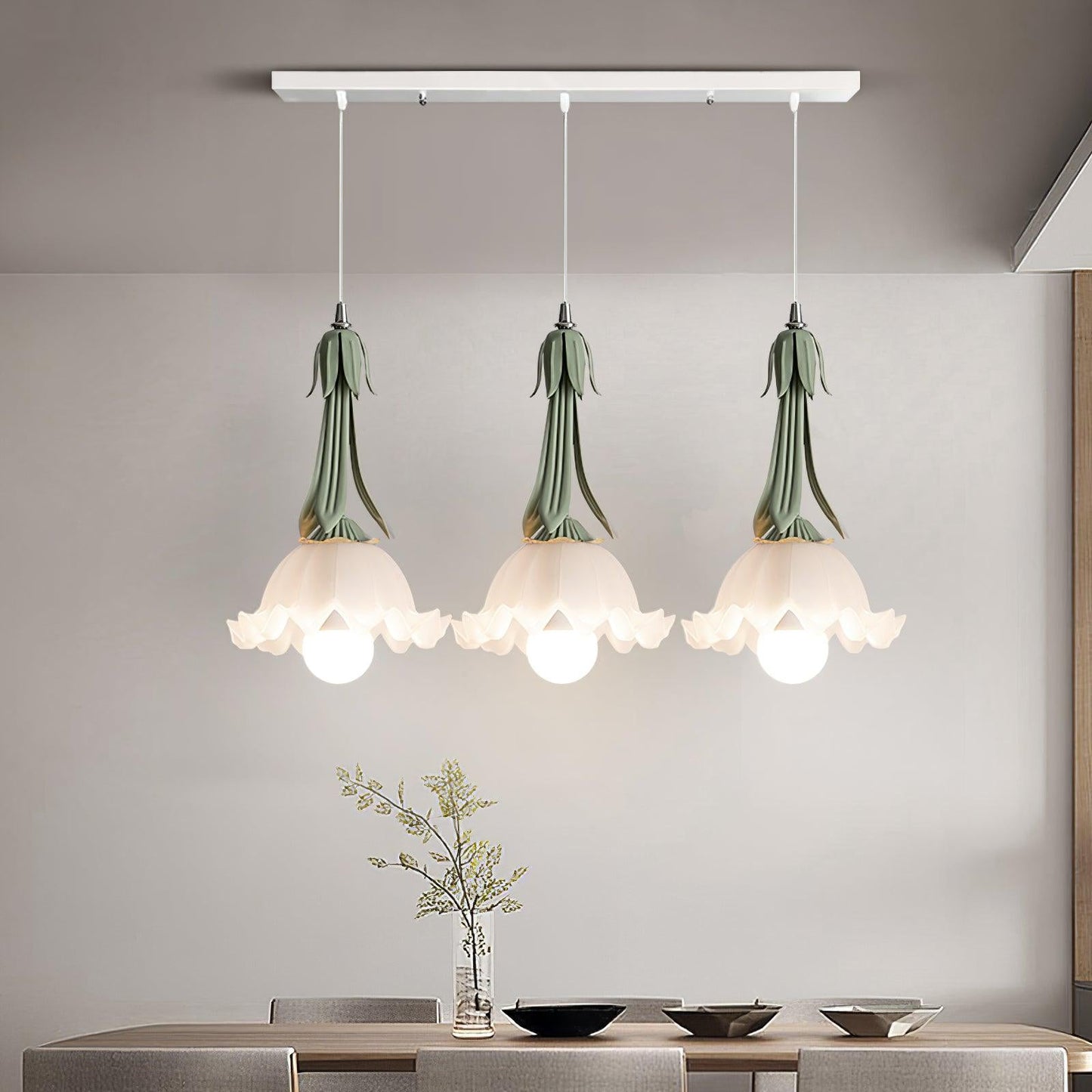 Lampe Suspendue Fleur Délicate, LED Élégant