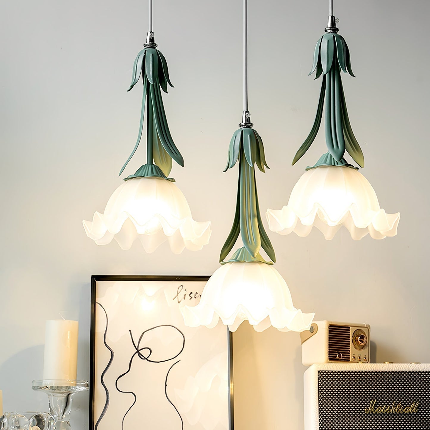 Lampe Suspendue Fleur Délicate, LED Élégant - Foivo