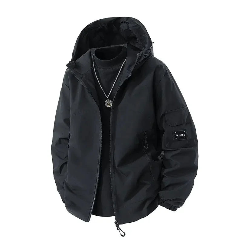 Veste Hiver Homme Isolée Oversize avec Capuchon