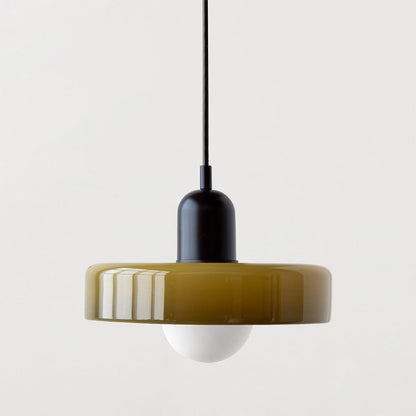Lampe Suspendue Design Géométrique en Verre Coloré