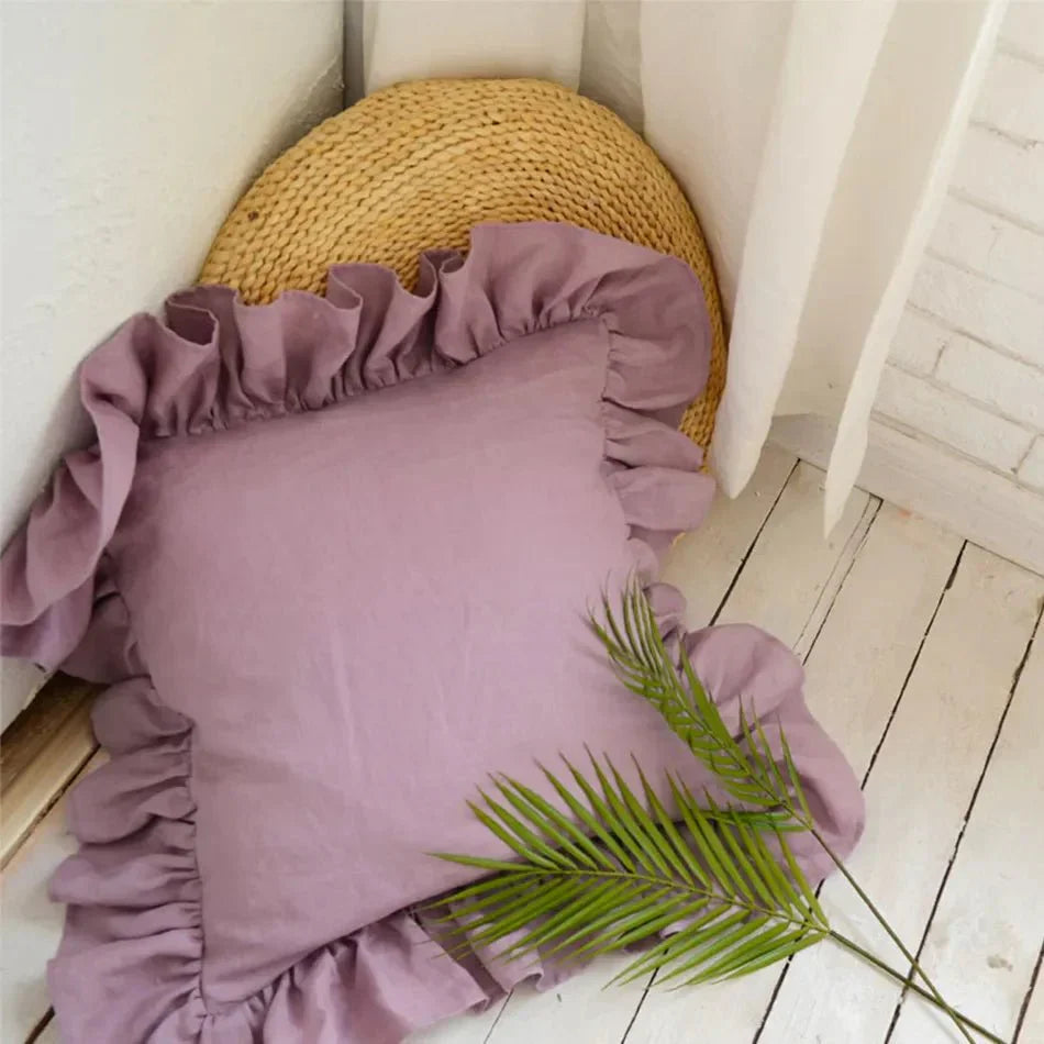Coussin Décoratif Doux en Lin pour Salon