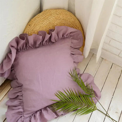 Coussin Décoratif Doux en Lin pour Salon