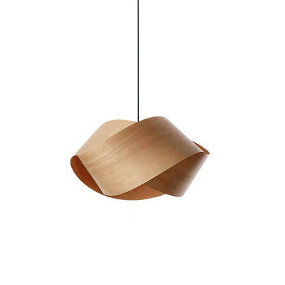 Lampe Suspendue en Bois et Acier - Éclairage Intérieur Chaleureux et Élégant