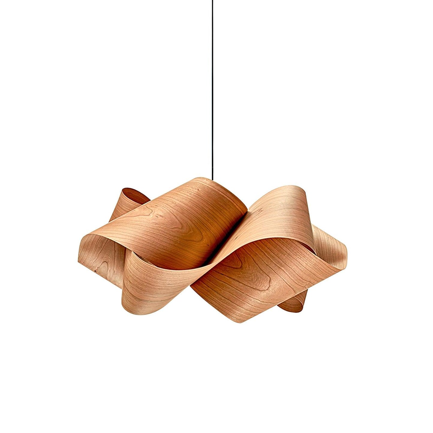 Lampe Suspendue en Bois et Acier - Éclairage Intérieur Chaleureux et Élégant