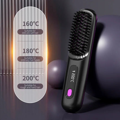 Lisseur Sans Fil Céramique avec Écran LCD et Chargement USB