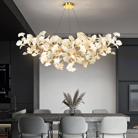Luminaire Ginkgo Feuille de Verre Moderne - Foivo