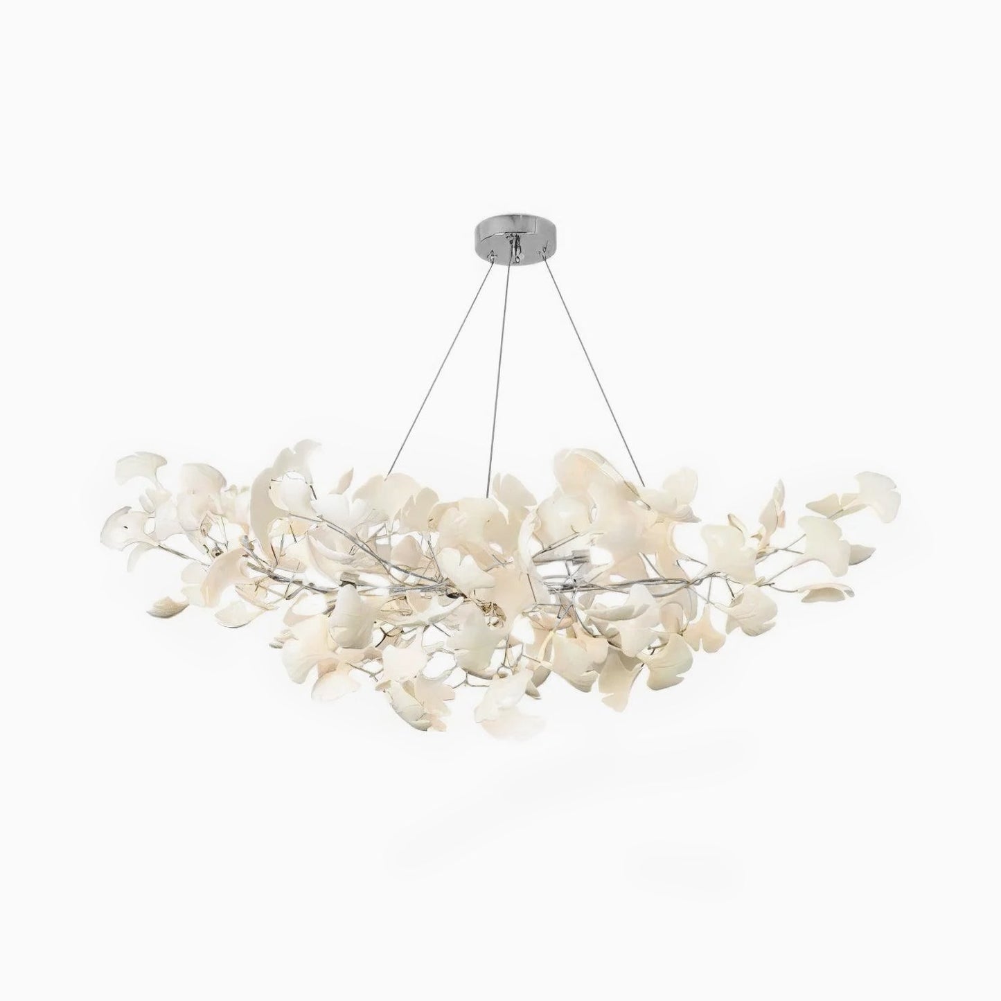 Luminaire Ginkgo Feuille de Verre Moderne