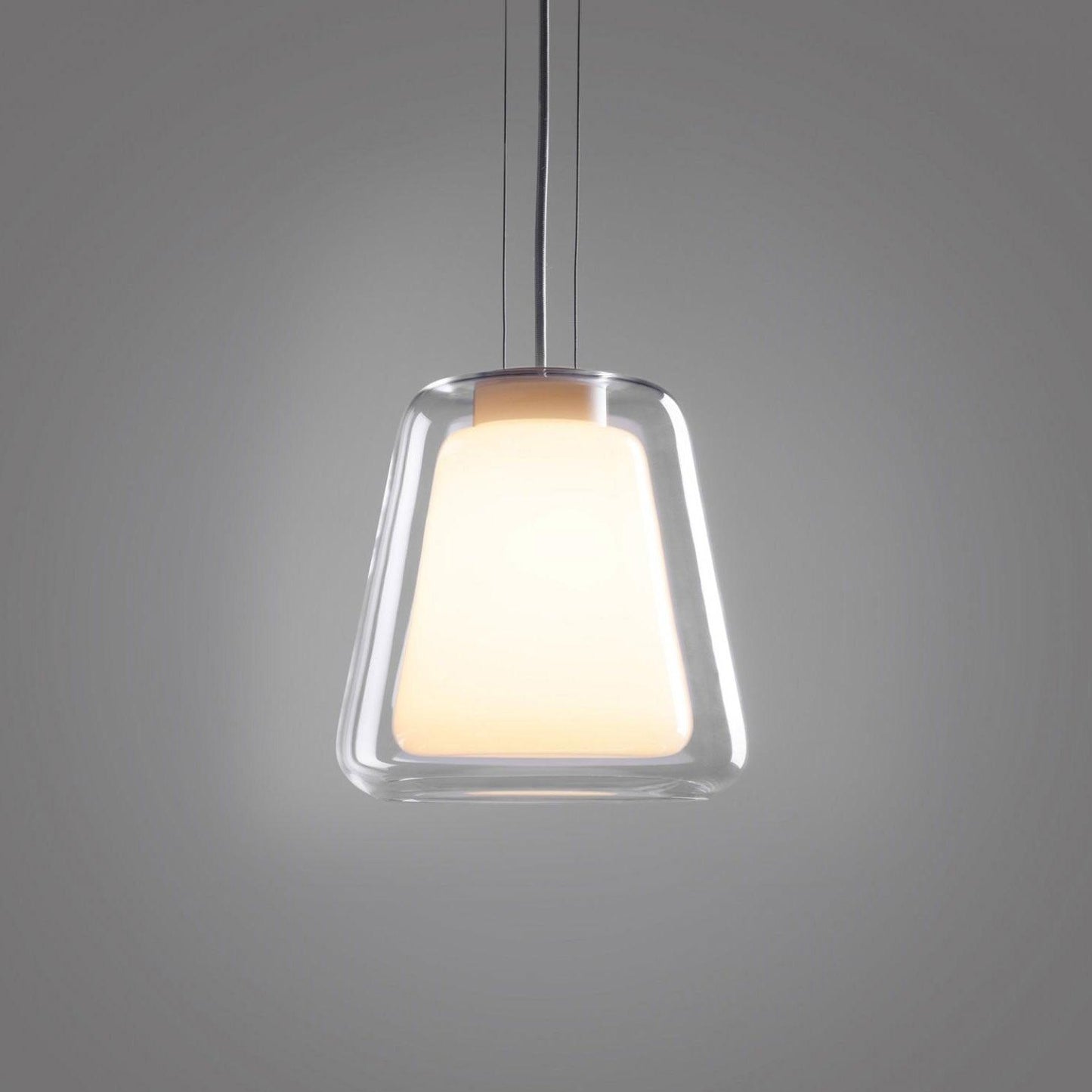 Lampe Suspendue Élégante Verre - Éclairage Moderne LED avec Base Métal - Foivo
