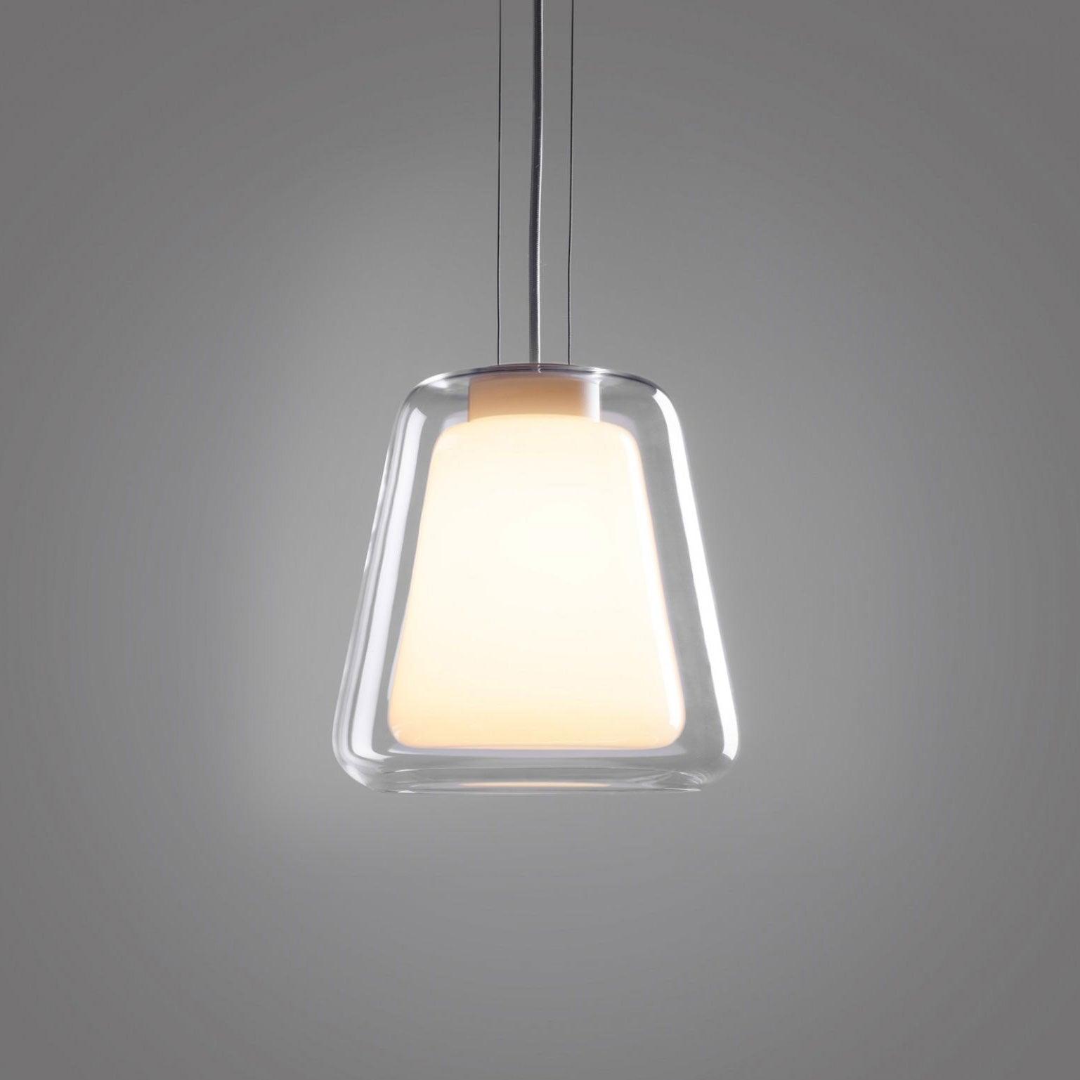 Lampe Suspendue Élégante Verre - Éclairage Moderne LED avec Base Métal - Foivo