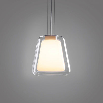 Lampe Suspendue Élégante Verre - Éclairage Moderne LED avec Base Métal - Foivo