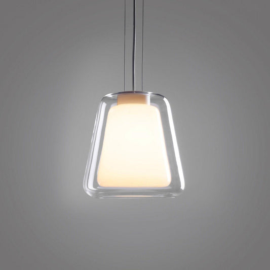 Lampe Suspendue Élégante Verre - Éclairage Moderne LED avec Base Métal - Foivo