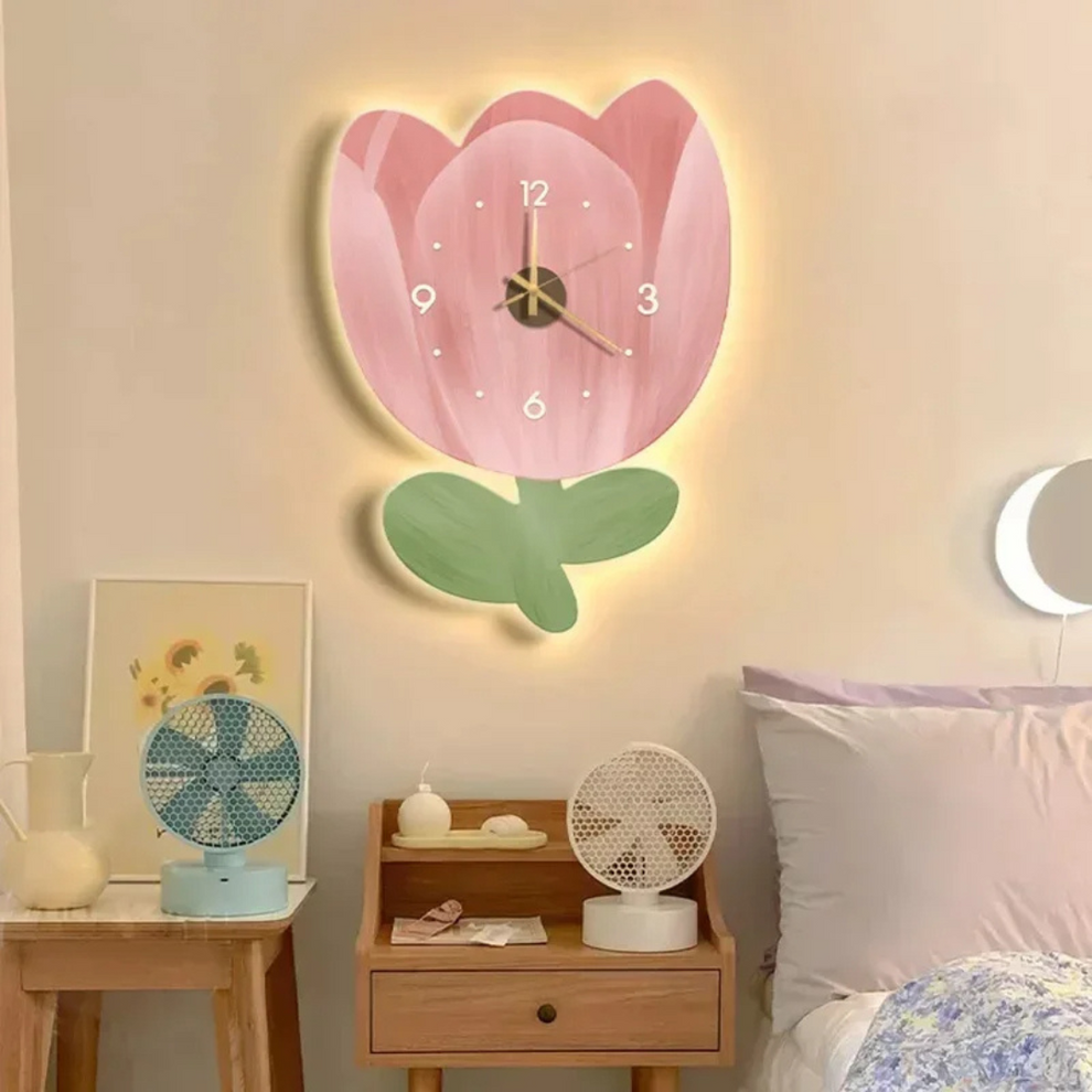 Décoration Murale Florale avec Lumière Douce