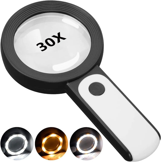 Lampe de Lecture Puissante 30x avec Loupe LED - Foivo