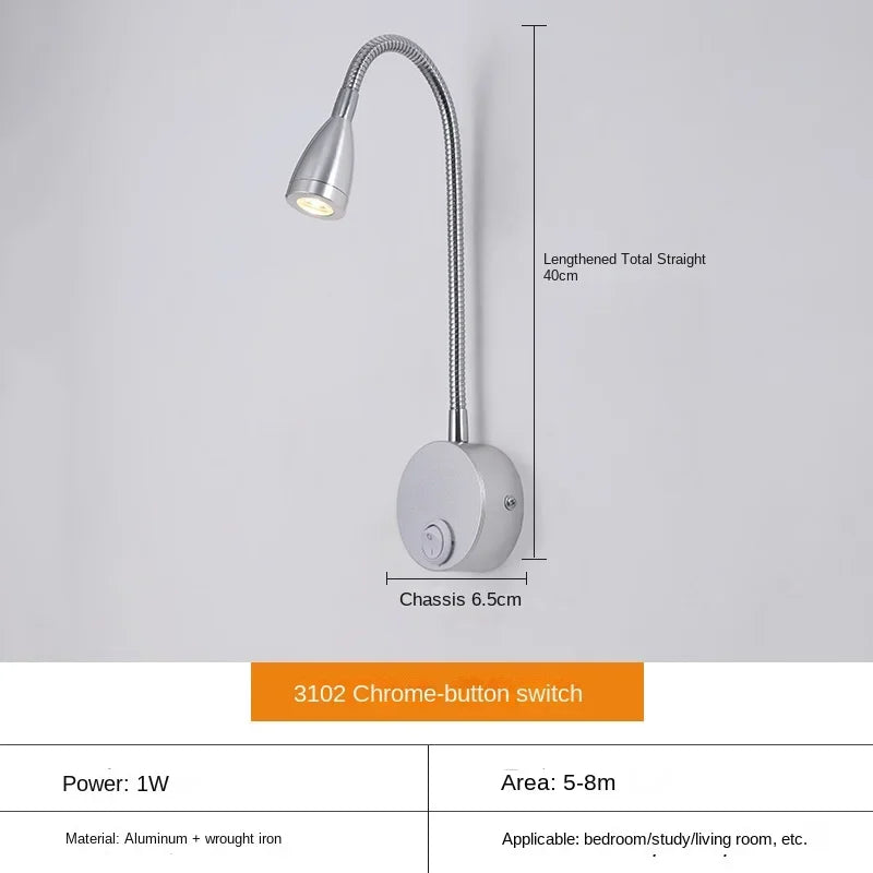 Lampe Murale LED Réglable pour Lecture et Travail