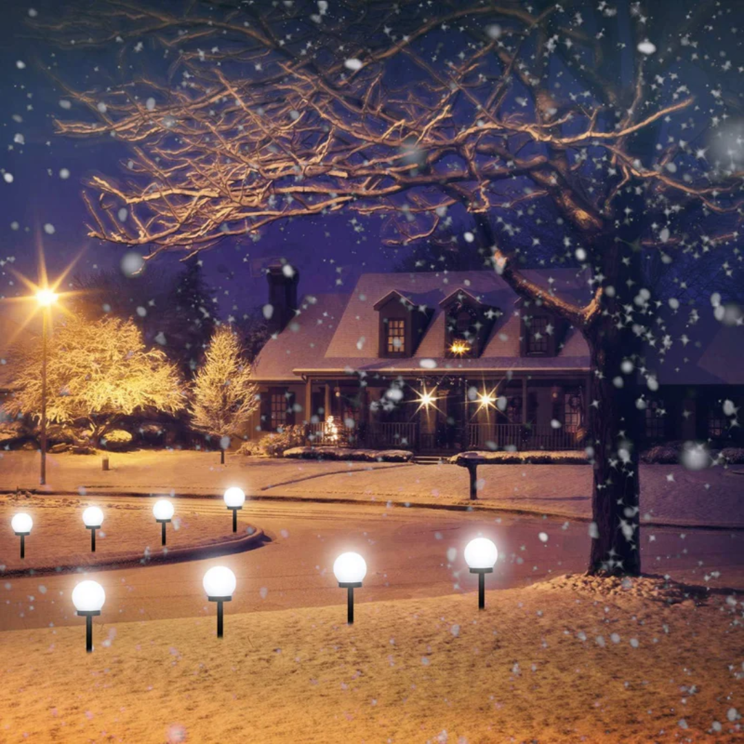 Luminaires de Jardin Sphériques Solaires LED 4