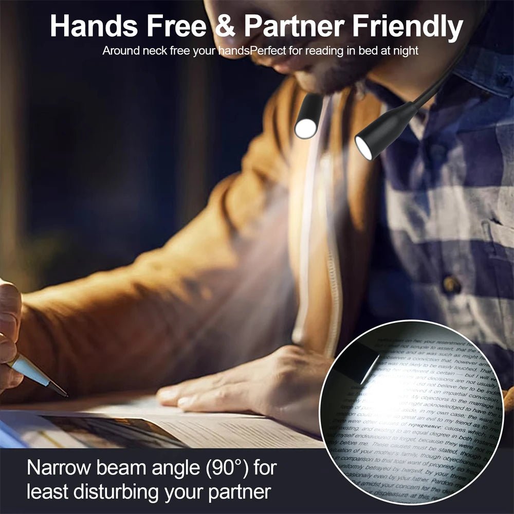 Lampe de Cou LED Flexible avec Modes dÉclairage Unisexe