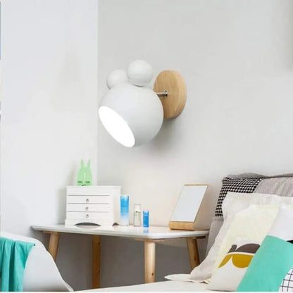 Lampe Murale Enfant Chambre Élégante Bois et Métal