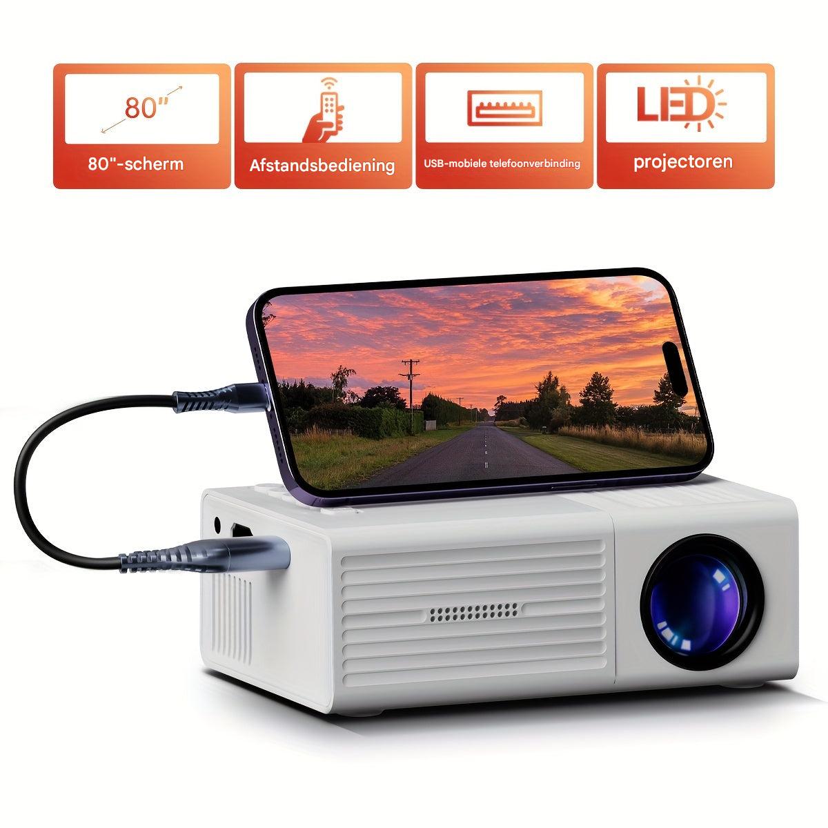 Mini projecteur portable LED économique en énergie