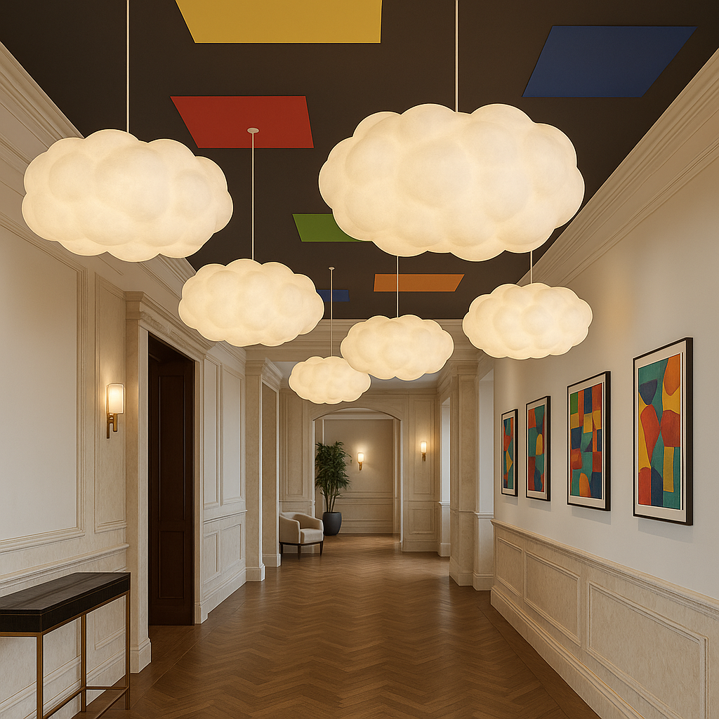 Lampe Suspendue Nuage Douce Éclairage