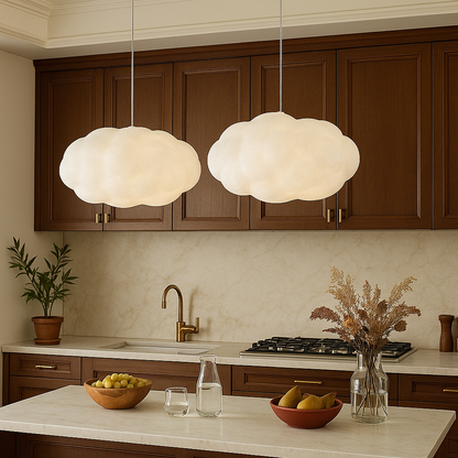 Luminaire Suspendu Nuage LED | Éclairage Ambiance et Chauffage Doux