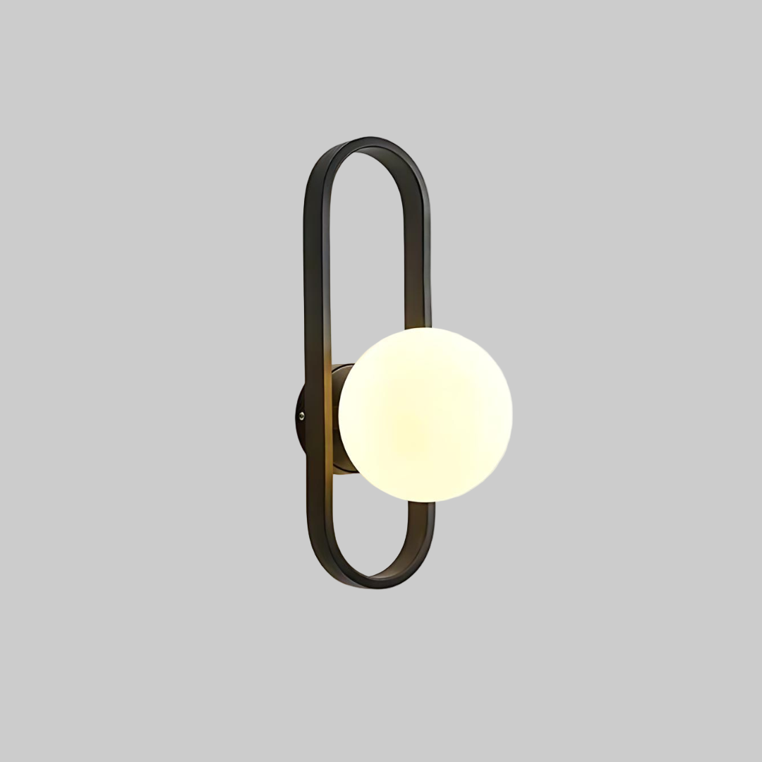 Lampe Murale Élégante Métal et Verre avec LED Intégrée