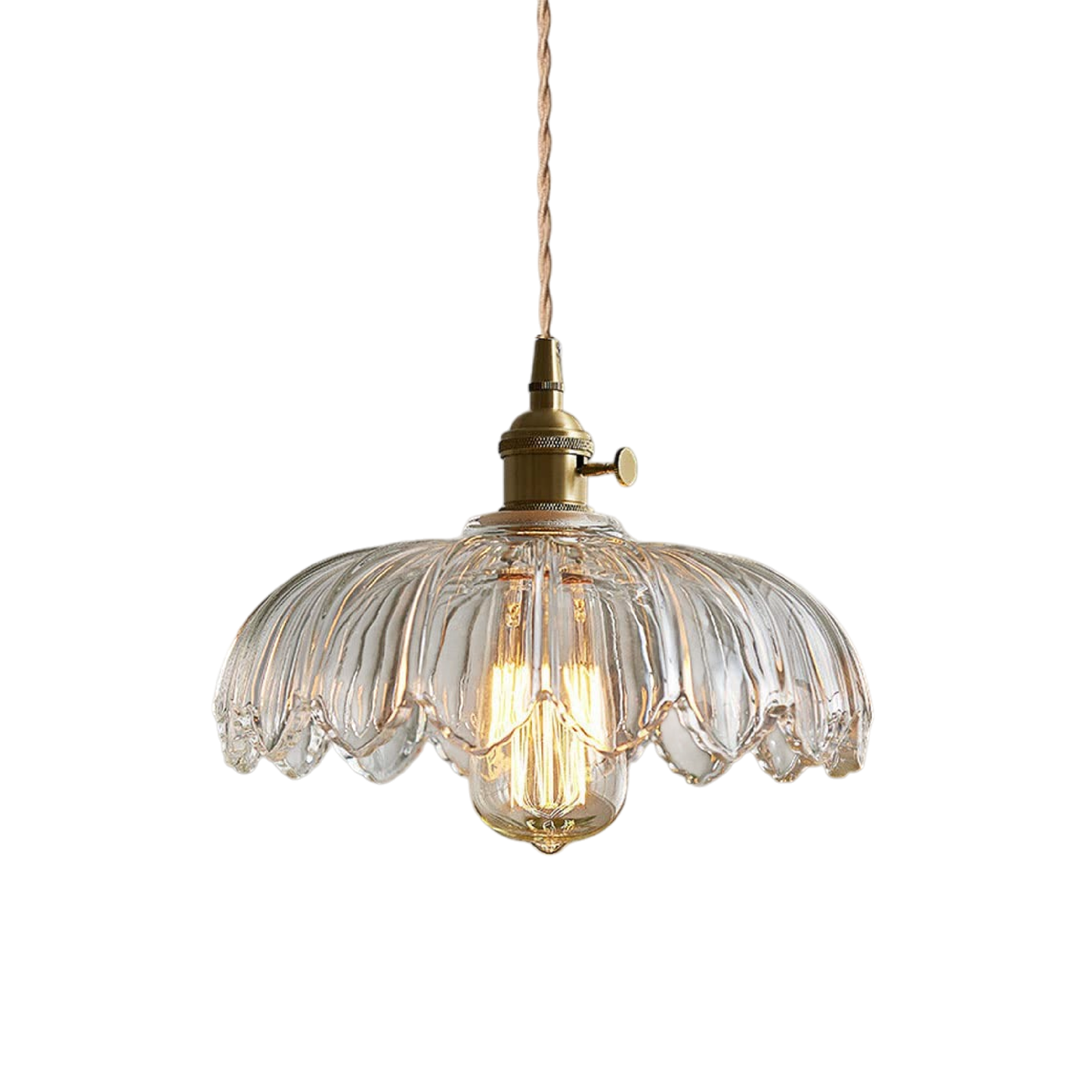 Lumière Suspendue en Verre Élégante