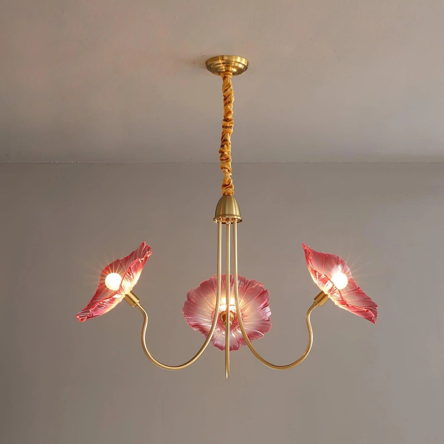 Lustre Élégant Feuilles de Lotus Moderne pour Intérieur