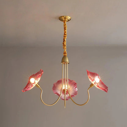 Lustre Élégant Feuilles de Lotus Moderne pour Intérieur