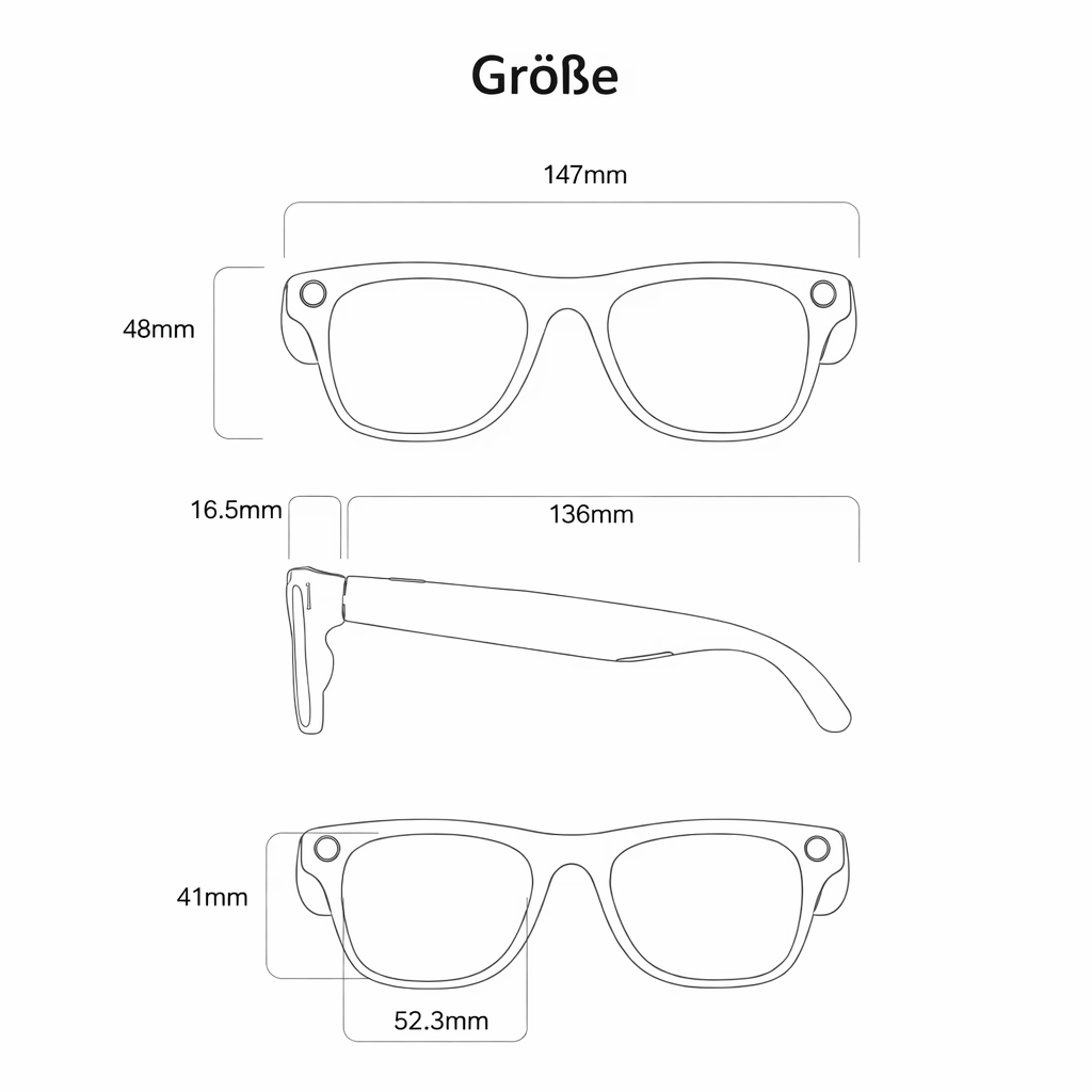 Lunettes Intelligentes VizoLens Capture Instantanée Avec Bluetooth 4