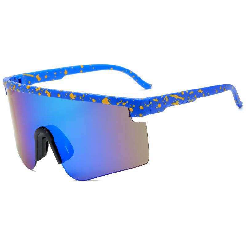 Lunettes de Soleil Unisexes Sportives Surdimensionnées avec Protection UV400 4