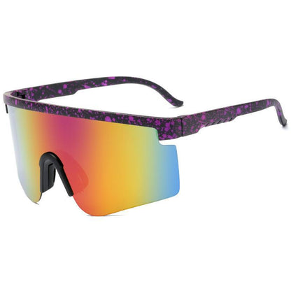 Lunettes de Soleil Unisexes Sportives Surdimensionnées avec Protection UV400 6