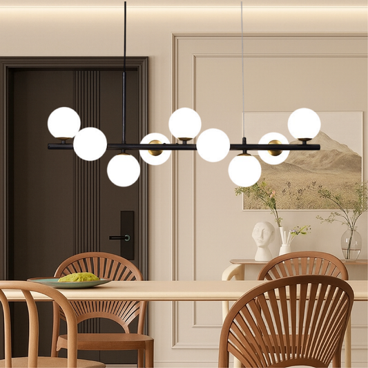 Lampe Suspendue Noire Moderne pour Salle à Manger - Foivo
