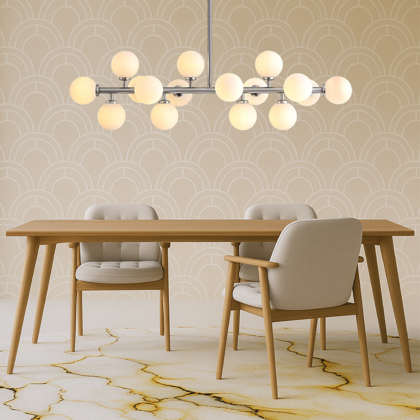 Lustres Design Suspendus Moderne | Ensemble 16 Pièces Chic - Foivo