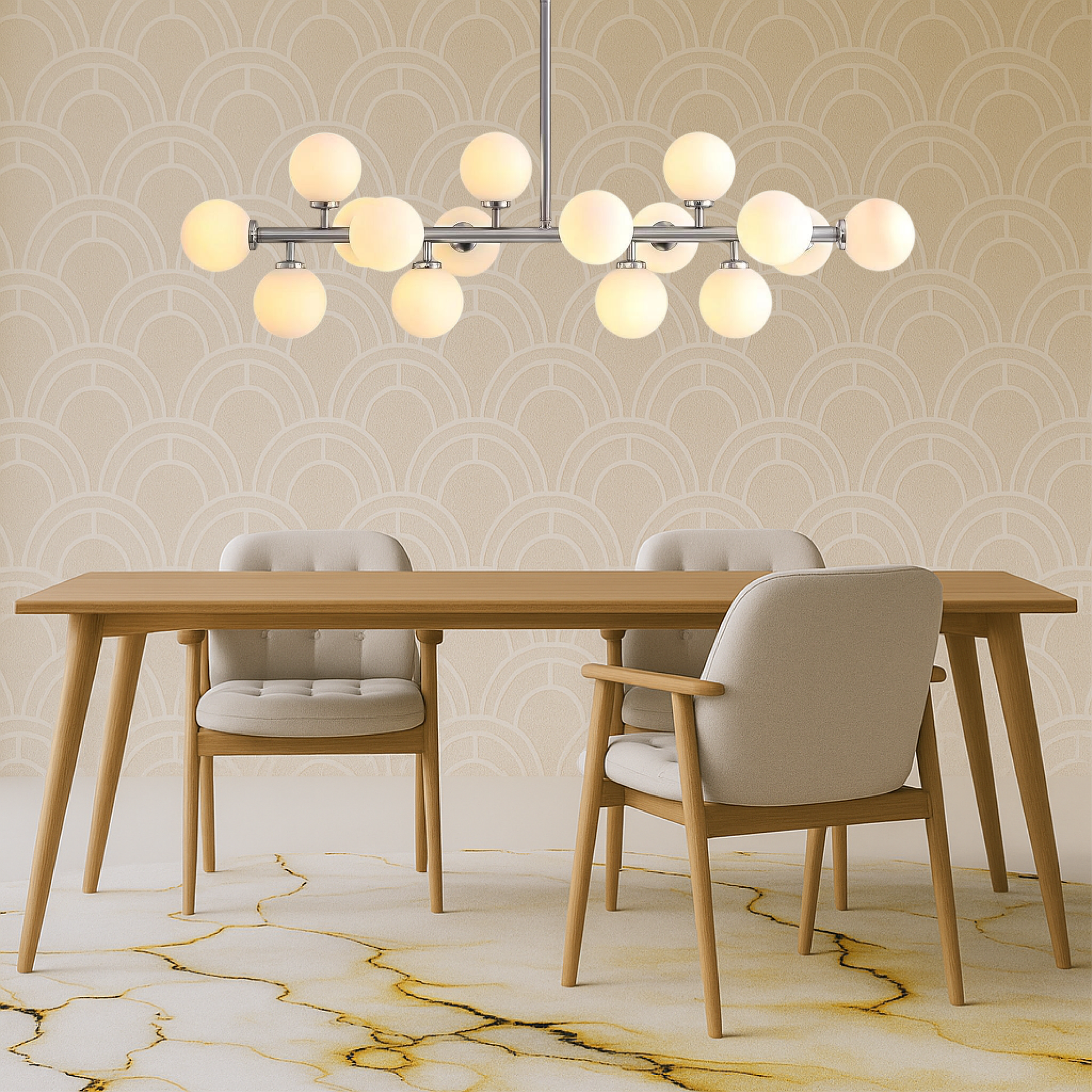 Lustres Design Suspendus Moderne | Ensemble 16 Pièces Chic - Foivo