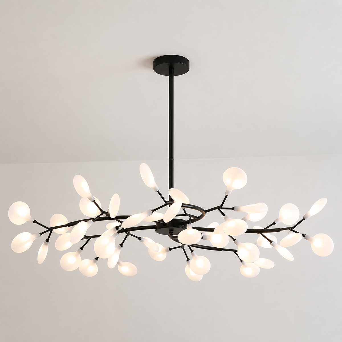 Suspension Luminaire Métal Style Botanique avec LED - Foivo