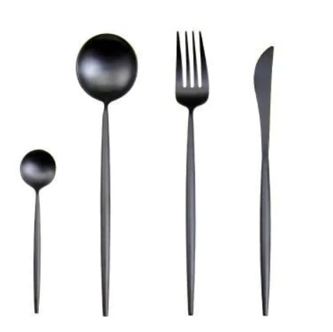 Coutellerie Élégante Inox 24 Pièces Doré Argenté - Foivo