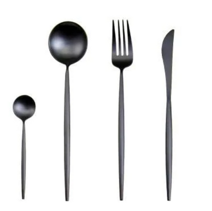 Coutellerie Élégante Inox 24 Pièces Doré Argenté - Foivo