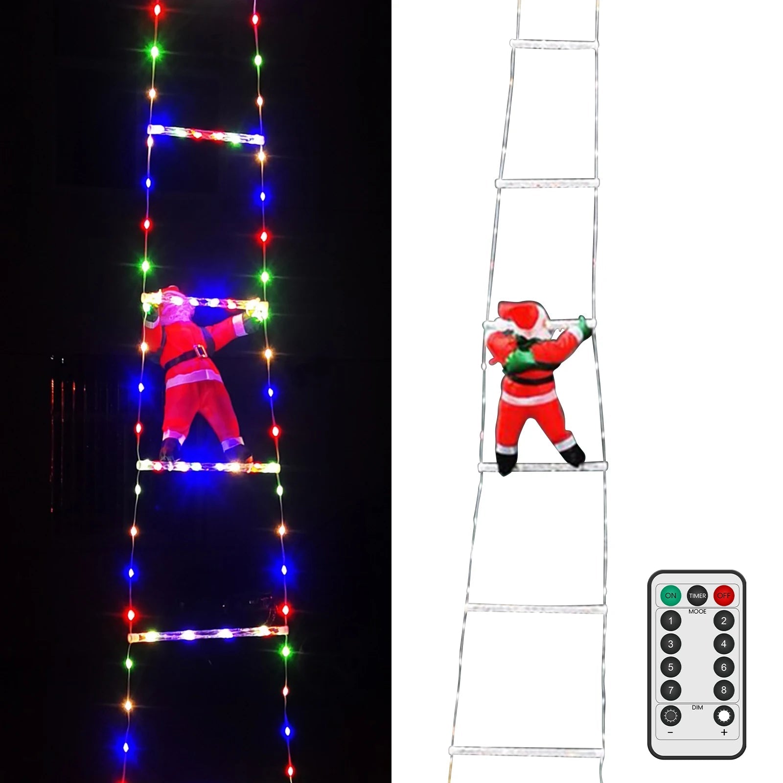 Décoration Lumineuse de Noël avec Échelle Magique et Télécommande - Foivo