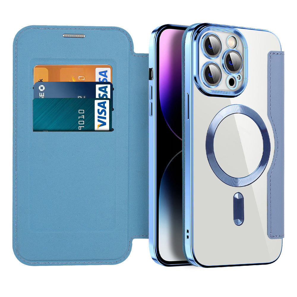 Étui Cuir Magnétique pour iPhone 11-14