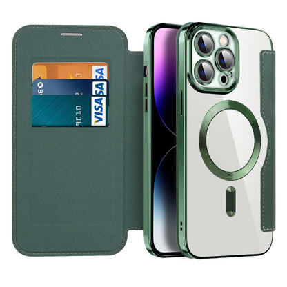 Étui Cuir Magnétique pour iPhone 11-14