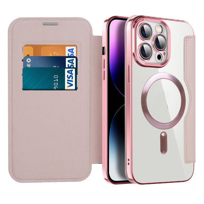 Étui Cuir Magnétique pour iPhone 11-14