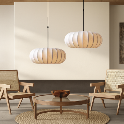 Lampe Suspendue Élégante en Tissu